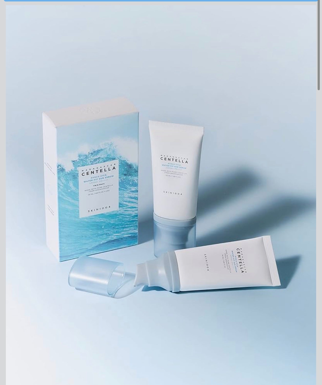 SKIN1004 - Hyalu-Cica Water-Fit Sun Serum SPF50+ PA++++ - Twin Pack