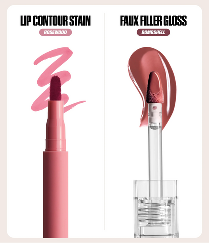 Huda / Lip dúo Rosy nubes