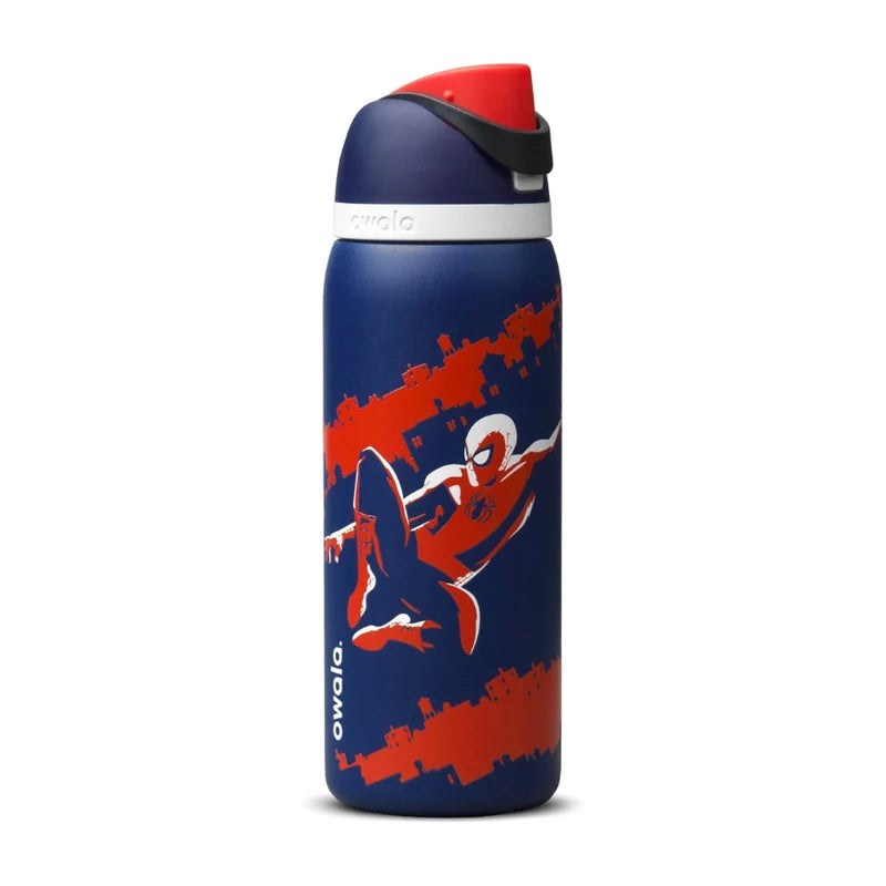 OWALA SPIDERMAN FREESIP INSULATED STAINLESS STEEL WATER BOTTLE WITH STRAW 32 OZ