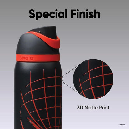 OWALA SPIDERMAN FREESIP INSULATED STAINLESS STEEL WATER BOTTLE WITH STRAW 32 OZ