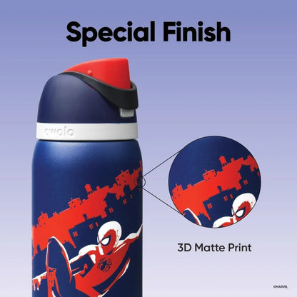 OWALA SPIDERMAN FREESIP INSULATED STAINLESS STEEL WATER BOTTLE WITH STRAW 32 OZ
